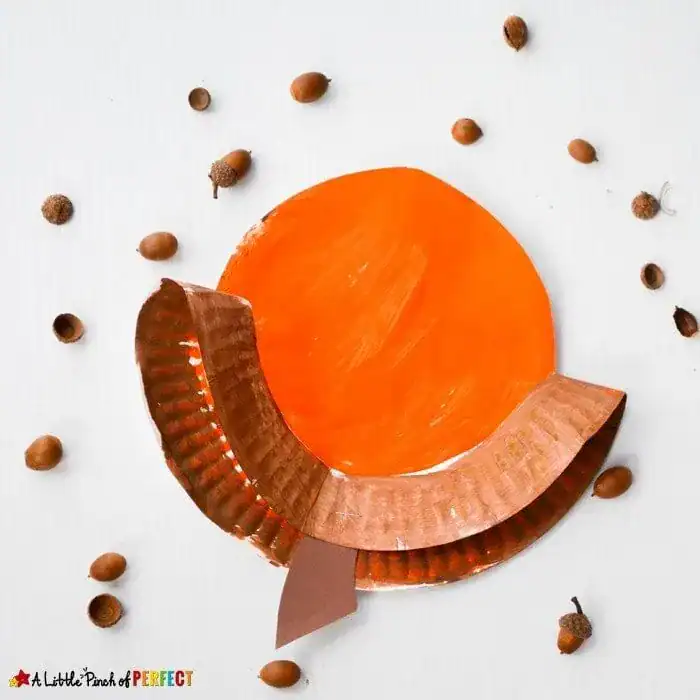 Acorn Paper Plate Craft by Parenting Chaos