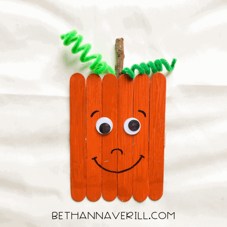 Pumpkin Craft Stick Project by Beth Ann Averill