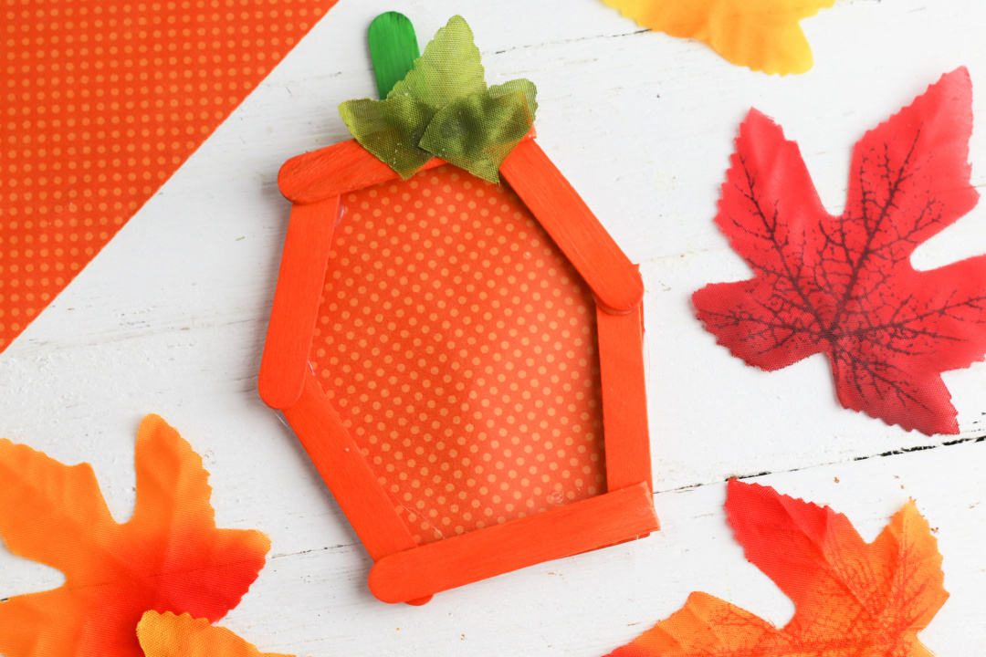 Pumpkin Popsicle Stick Craft by Mom Wife Busy Life
