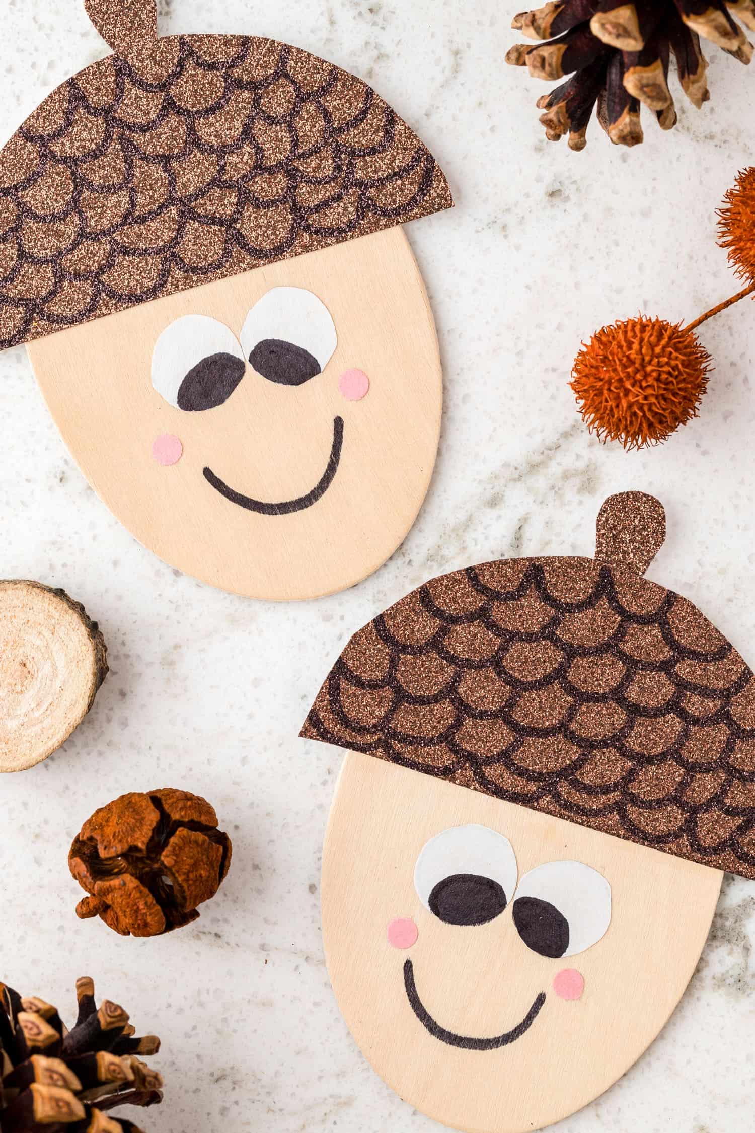 Wood Acorn Craft by Kids Activity Zone