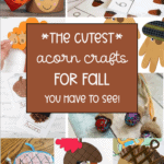 Colorful acorn craft ideas for kids, perfect for fall seasonal activities.