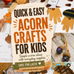 Fun acorn craft ideas for kids using simple supplies and creative techniques.