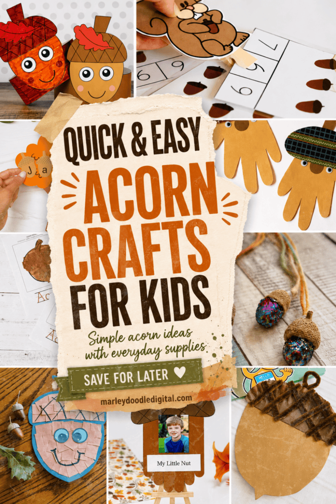 Fun acorn craft ideas for kids using simple supplies and creative techniques.