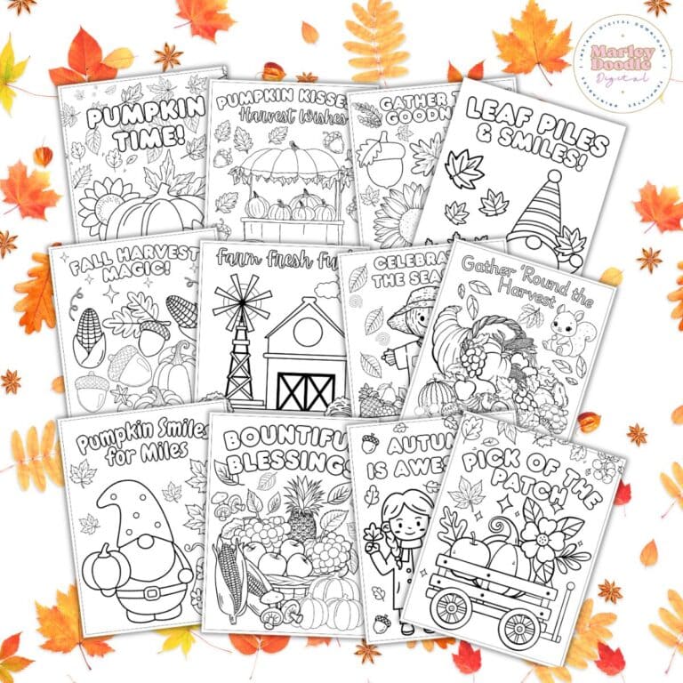 14 Free Printable Fall Coloring Pages for Kids