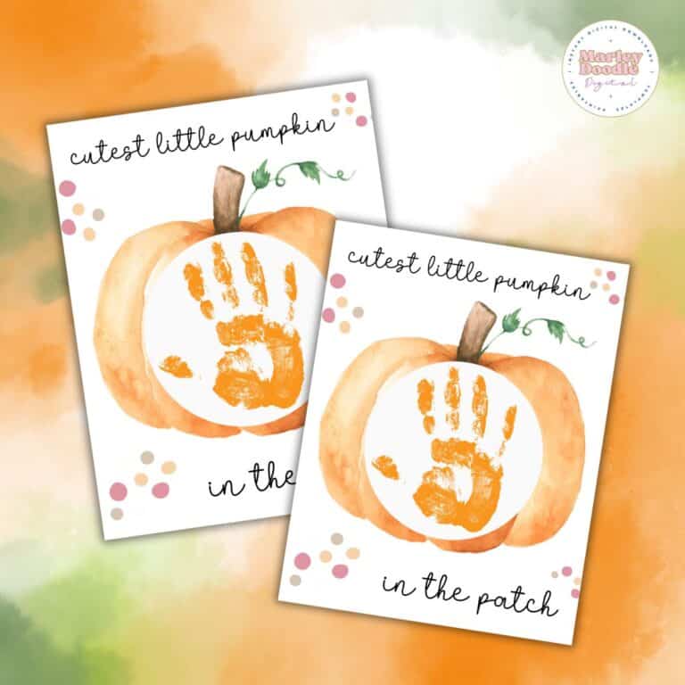 Free Pumpkin Handprint Art for Kids
