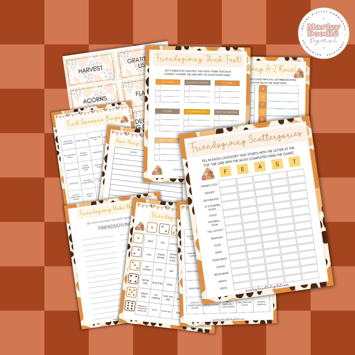 Friendsgiving Pary Games (Free Printable)