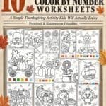 10+ Thanksgiving Color by Number Worksheets (Free Printables) - 10