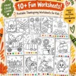 10+ Thanksgiving Color by Number Worksheets (Free Printables) - 9