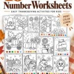 10+ Thanksgiving Color by Number Worksheets (Free Printables) - How to Download and Print