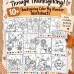 10+ Thanksgiving Color by Number Worksheets (Free Printables) - How to Play
