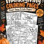 5 Free Printable Thanksgiving Coloring Pages - How to Download and Print