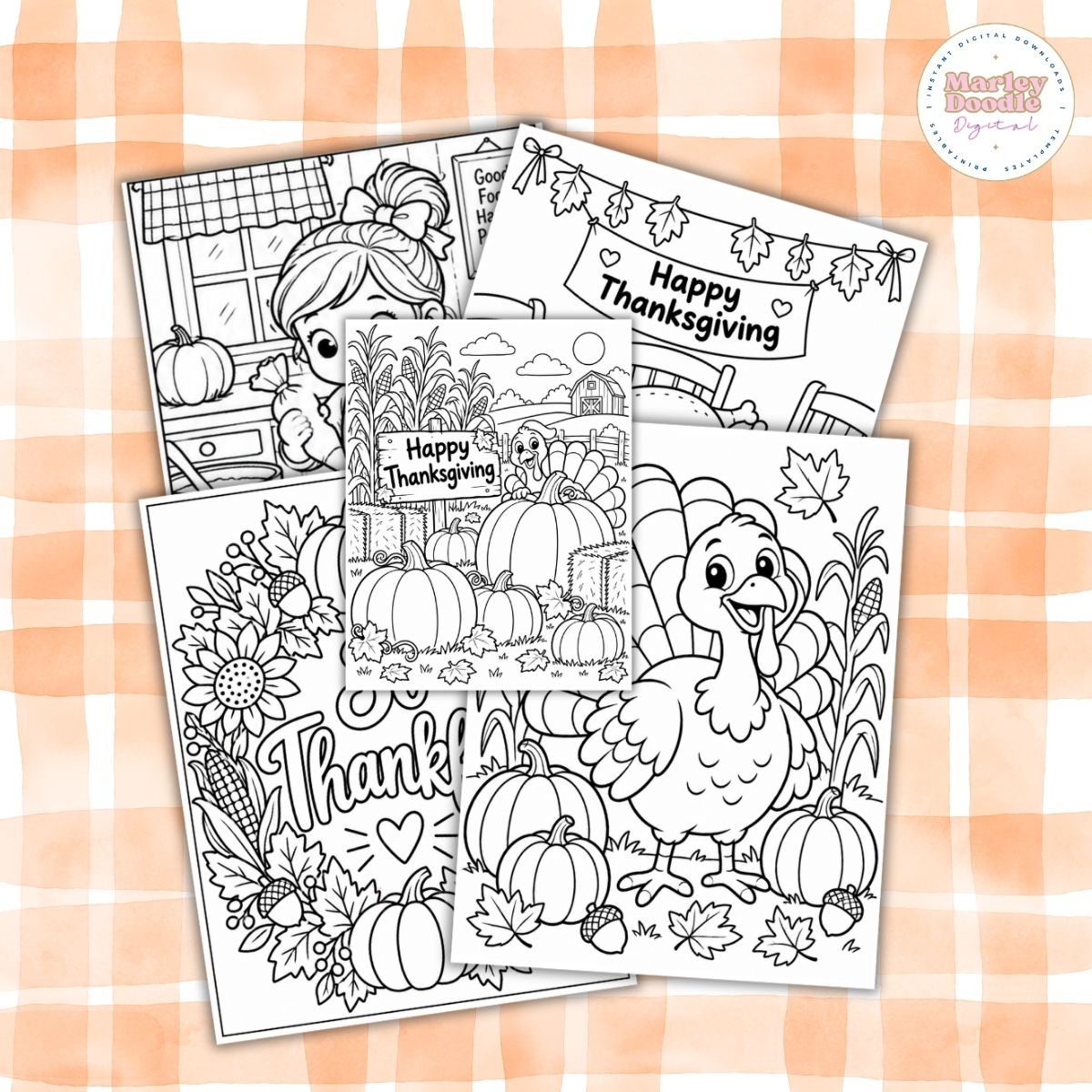 5 Free Printable Thanksgiving Coloring Pages