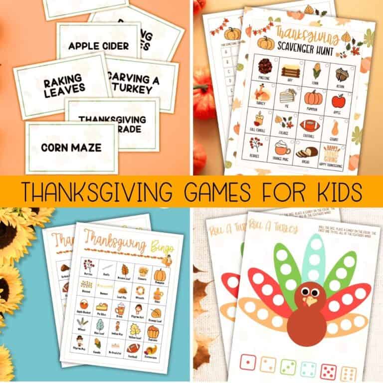 Fun & *Free* Thanksgiving Games for Kids