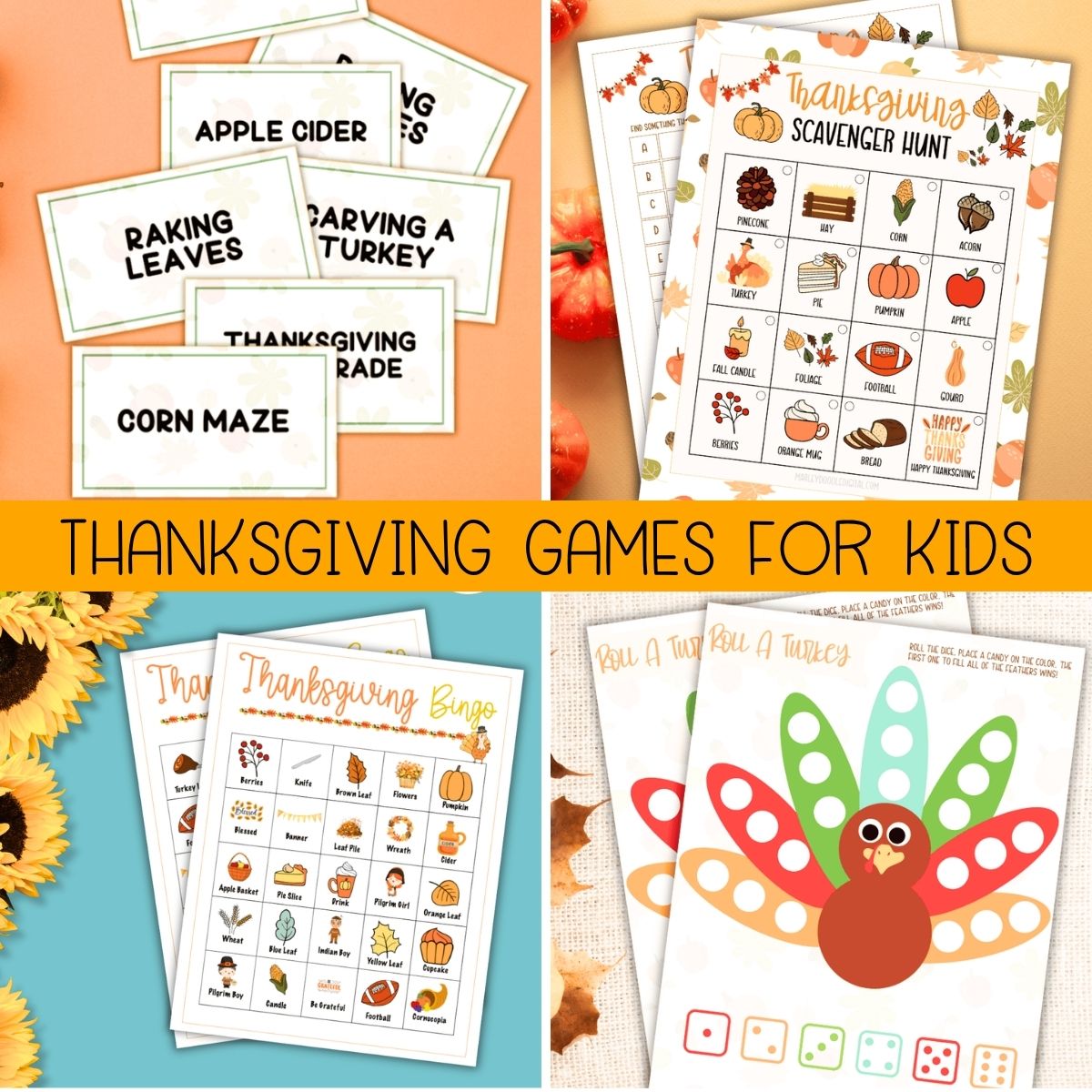 Fun & *Free* Thanksgiving Games for Kids