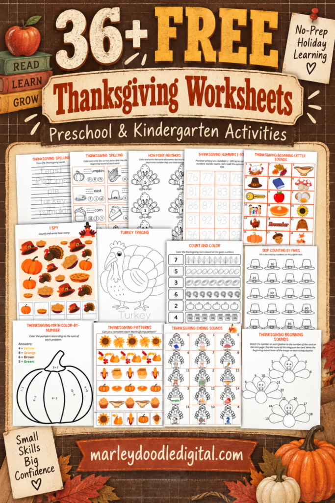 36+ Free Printable Thanksgiving Worksheets for Preschool & Kindergarten - 12